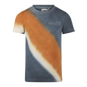 Koko Noko Jungen T-shirt blau weiß cognac tie dye