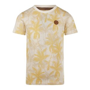 Koko Noko jongens T-shirt off white geel palmboom