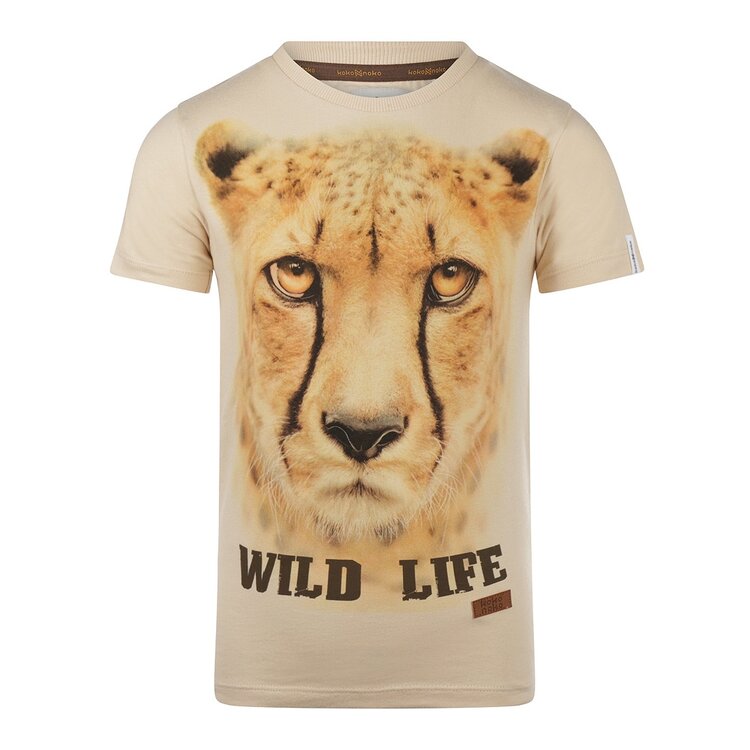 Koko Noko jongens T-shirt off white panter | R50874-37