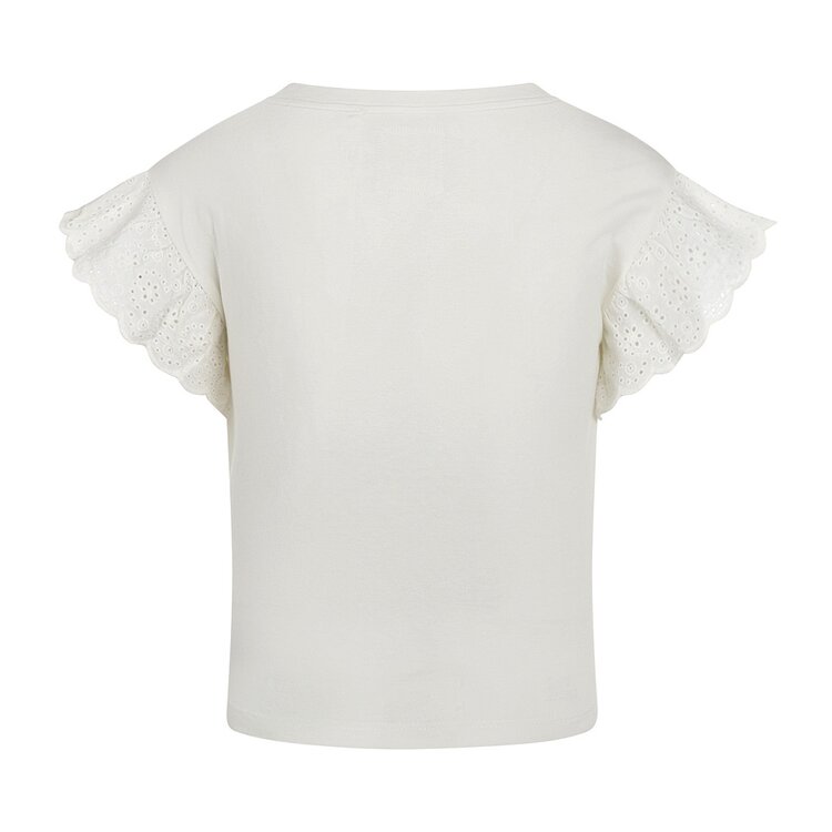 Koko Noko meisjes T-shirt off white broderie | R50977-37
