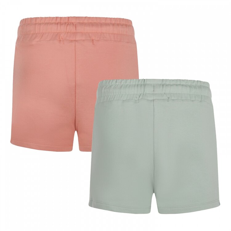 Koko Noko meisjes 2-pack shorts zachtgroen koraalroze | R50978-37