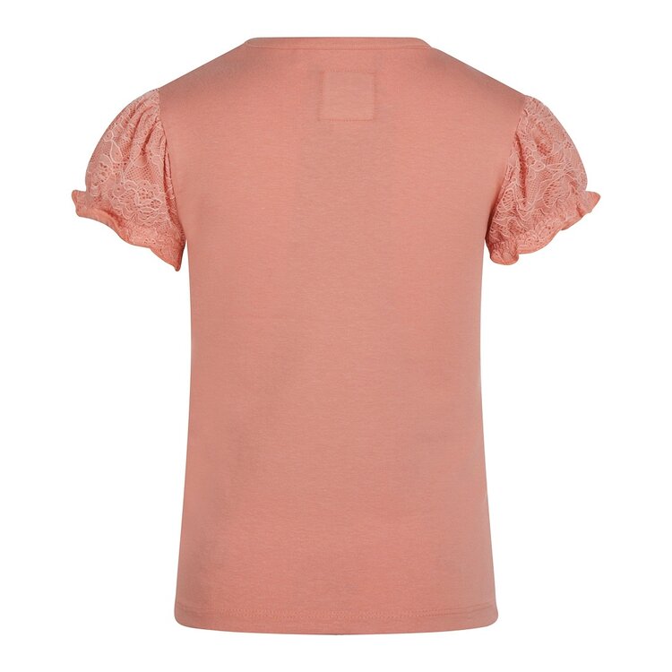 Koko Noko Mädchen T-shirt korallenrosa Spitze | R50984-37