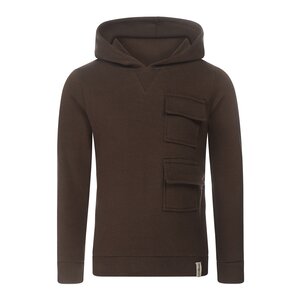 Koko Noko boys hoodie dark brown