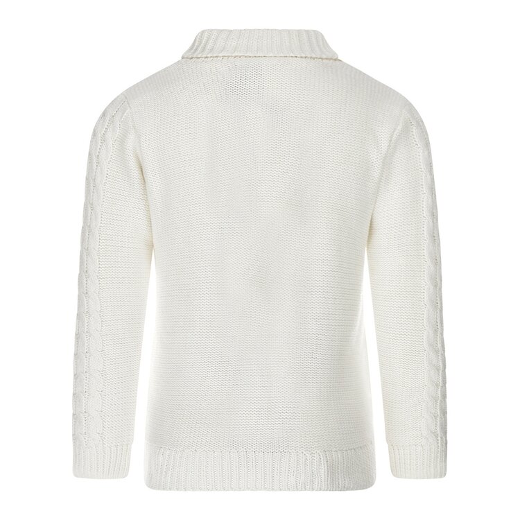 Koko Noko boys cable knit jumper off white | S48877-37