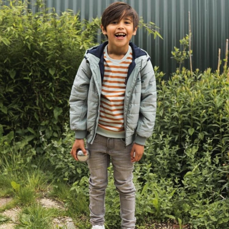 Koko Noko Jungen Sommerjacke grün mit Kapuze wasserdicht | R50821-37