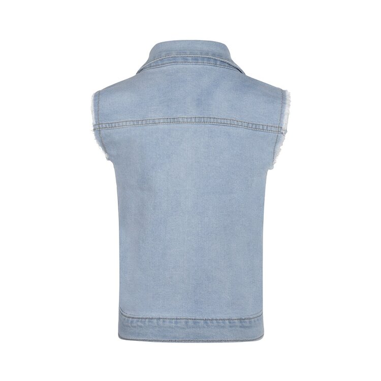 Koko Noko meisjes jeans gilet blauw | R50905-37