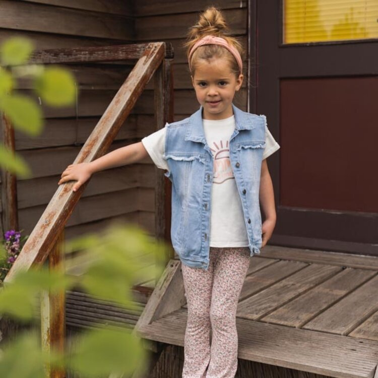 Koko Noko girls jeans waistcoat blue | R50905-37