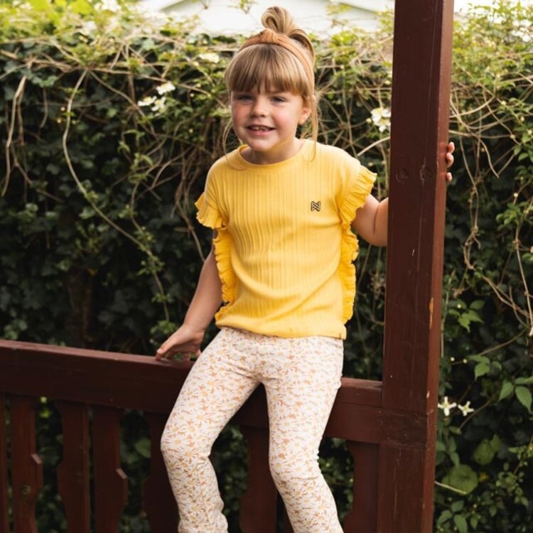 Koko Noko girls flared leggings camel daisies | R50935-37