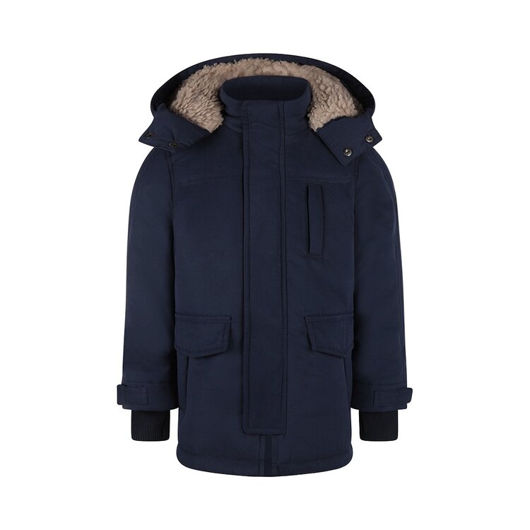 Koko Noko jongens winterjas navy capuchon waterafstotend | Q52846-37