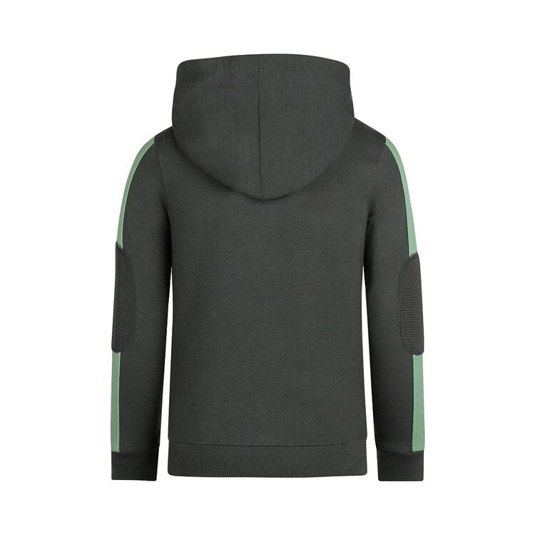 Koko Noko jongens hoodie donkergroen capuchon zachtgroen | Q52859-37