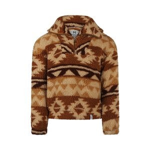 Koko Noko boys' jumper sand colour teddy ethnic print