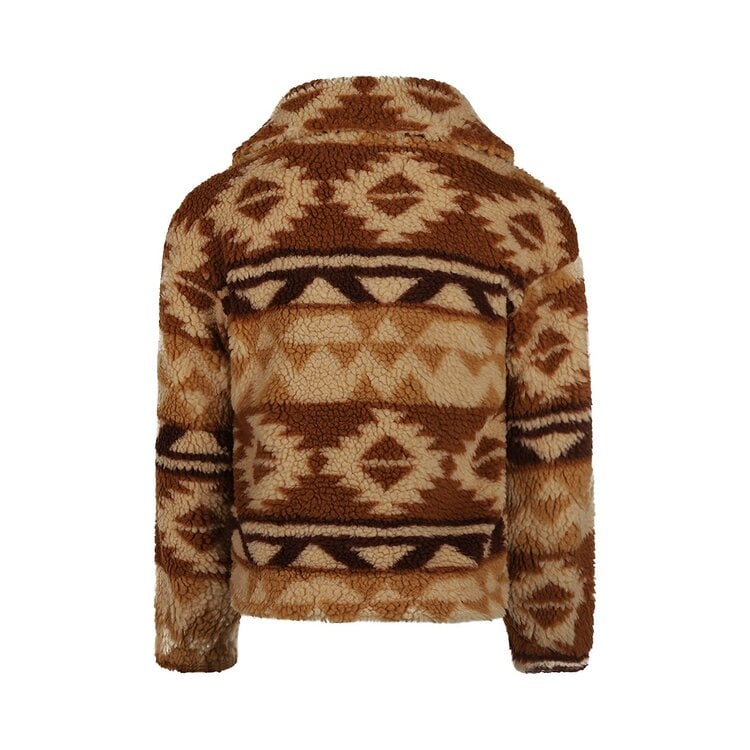 Koko Noko jongens sweater zandkleur teddy etnische print | Q52888-37