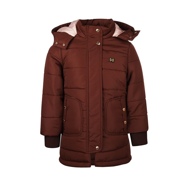 Koko Noko girls coat burgundy hood water repellent | Q52920-37