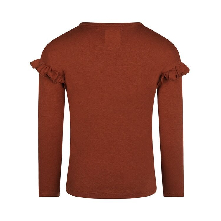 Koko Noko girls longsleeve cognac ruffles | Q52938-37