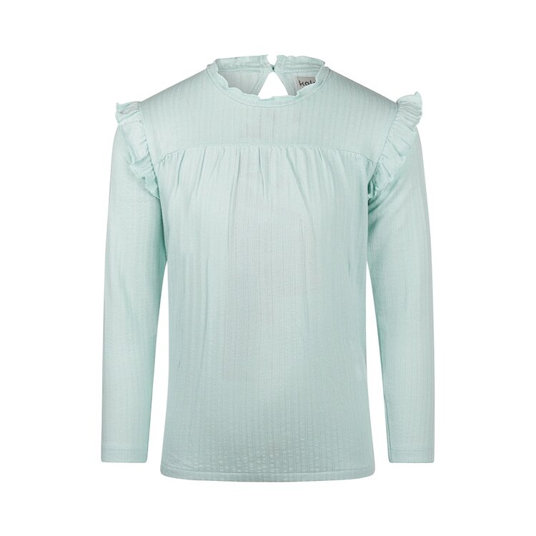 Koko Noko girls long sleeve light green ruffles | Q52958-37