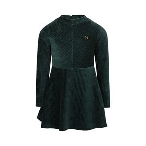 Koko Noko girls dress dark green velour