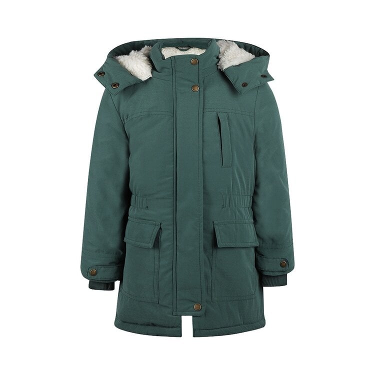 Koko Noko girls winter jacket green hood water repellent | Q52968-37