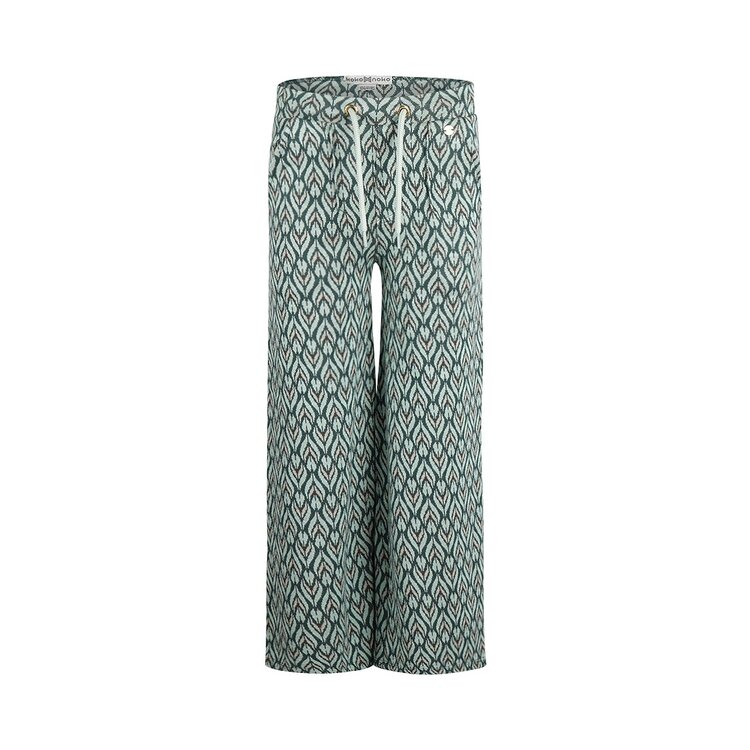 Koko Noko meisjes broek wide leg lichtgroen donkergroen | Q52957-37