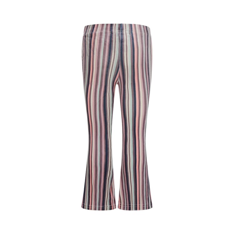 Koko Noko girls flared trousers multi colour striped velour | Q52988-37