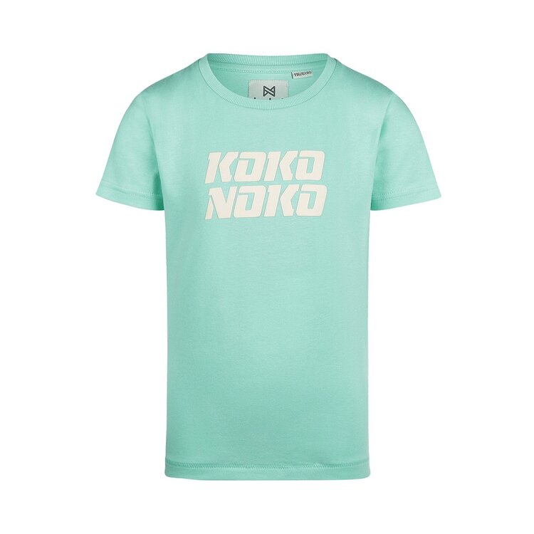 Koko Noko jongens T-shirt groen long back | R51321-37