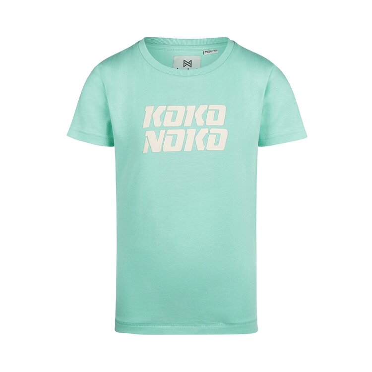 Koko Noko Jungen-T-Shirt grün langer Rücken | R51321-37
