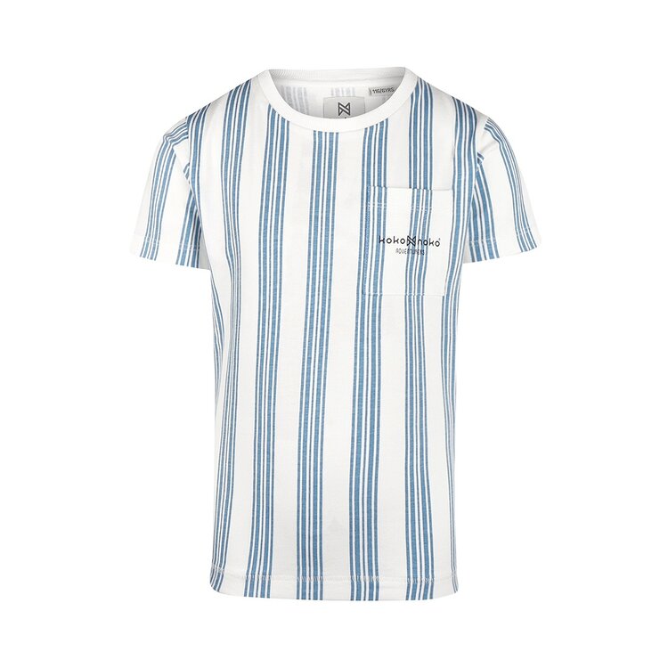 Koko Noko Jungen-T-Shirt blau off white gestreift | R51332-37