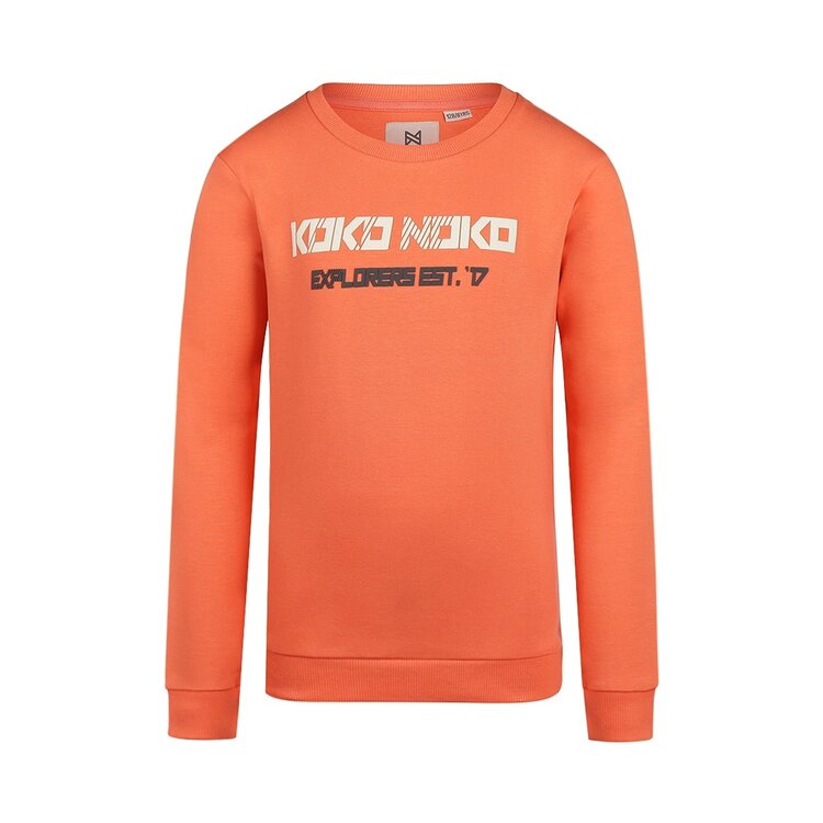 Koko Noko jongens sweater zacht oranje | R51349-37