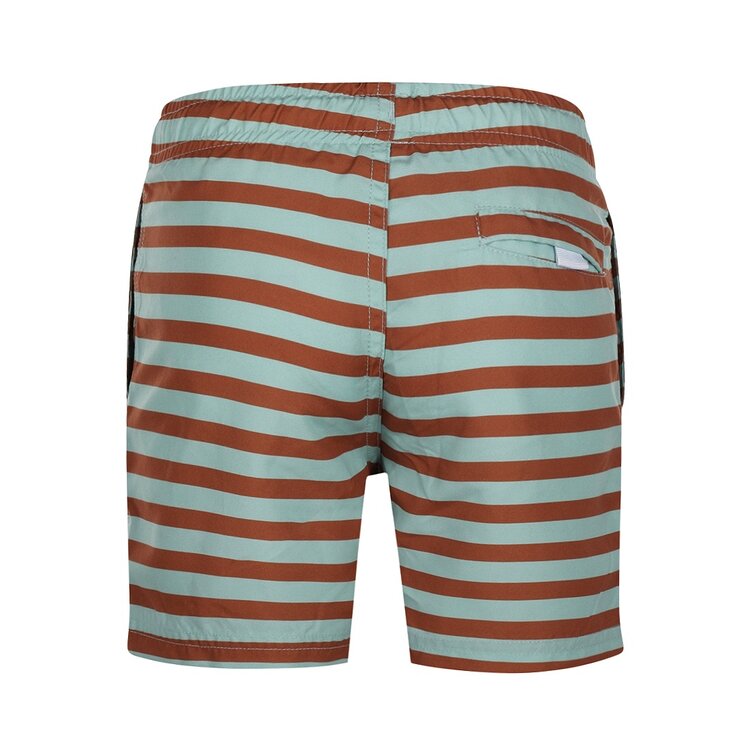 Koko Noko boys swim shorts cognac striped medium length | R50823-37