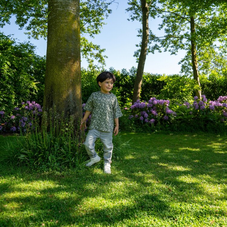 Koko Noko jongens T-shirt loose fit zachtgroen | P54827-37