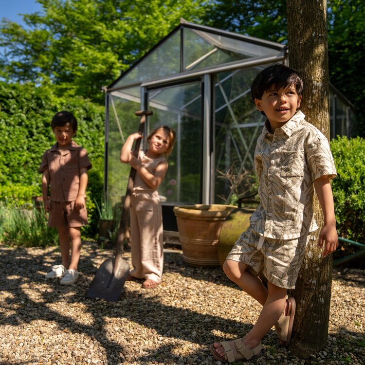 Koko Noko boys shorts beige linen blend | P54851-37