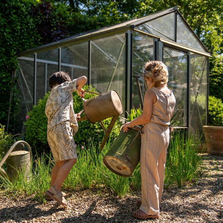 Koko Noko jongens short beige linnenmix | P54851-37