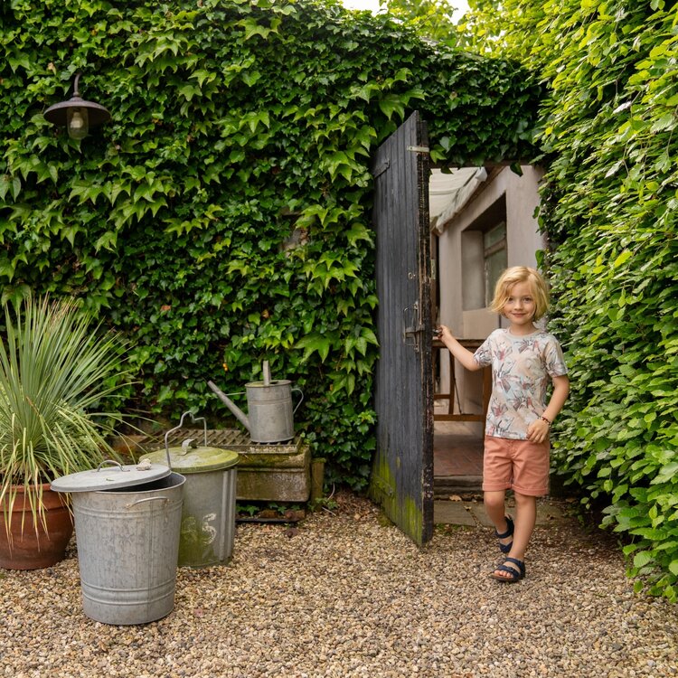 Koko Noko Jungen-T-Shirt beige-rostbraun-weich-rot | P54875-37