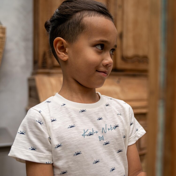 Koko Noko boys' T-shirt off white dark blue light blue | P54891-37