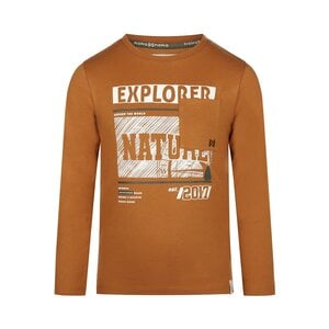 Koko Noko jongens longsleeve bruin borstzakje