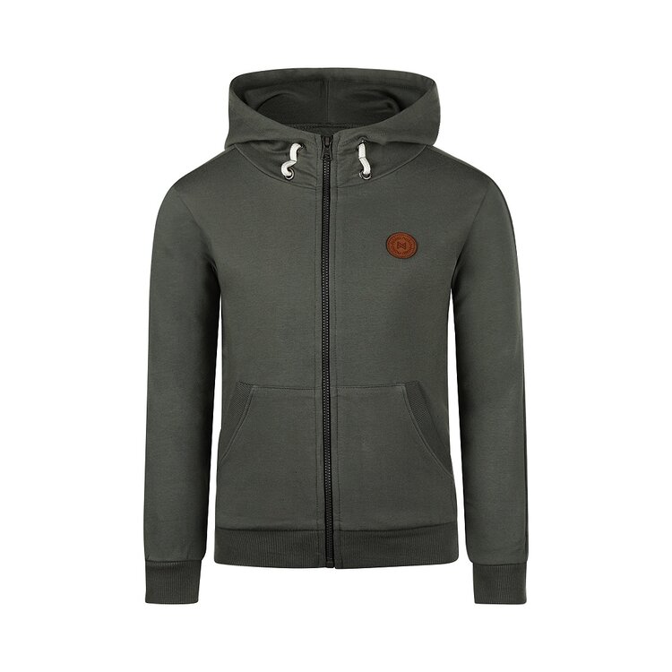 Koko Noko jongens vest legergroen capuchon | P54838-37