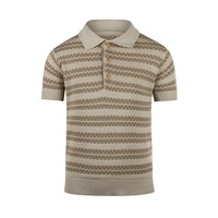 Koko Noko Jungen Poloshirt taupe beige gestrickt