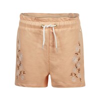 Koko Noko girls jogging shorts peach pink embroidered flower