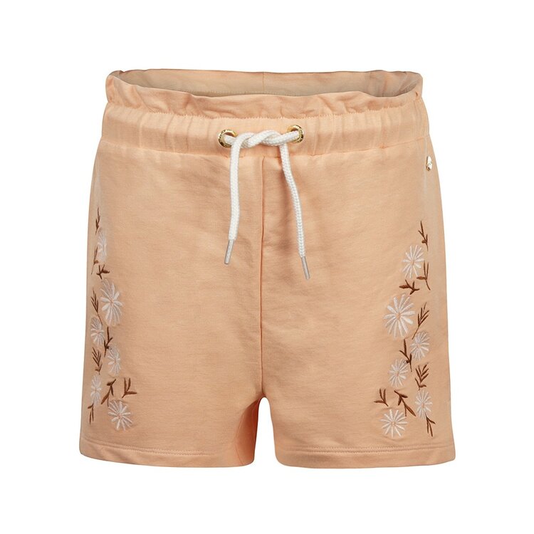 Koko Noko girls jogging shorts peach pink embroidered flower | P54906-37