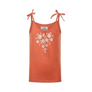 Koko Noko Mädchen Oberteil soft orange mit gestickter Blume