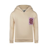 Koko Noko Mädchen Hoodie beige gehäkelt Blume