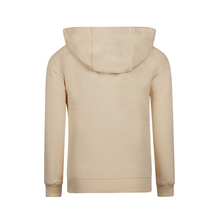 Koko Noko girls hoodie beige crochet flower | P54992-37