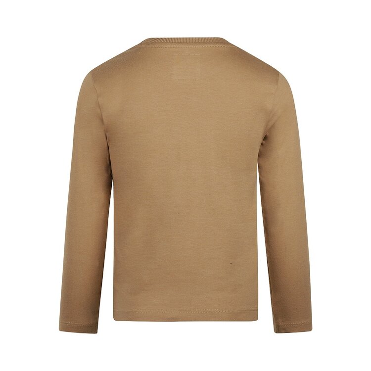 Koko Noko Jungen Longsleeve Hellbraun Zartgrün Off-White | O56807-37