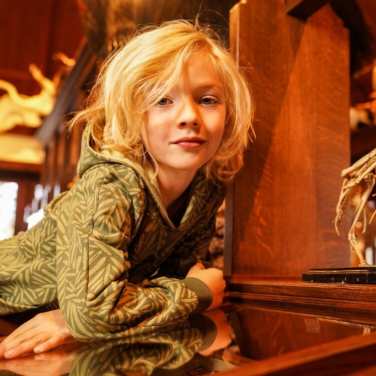 Koko Noko Jungen Hoodie Armeegrün Botanic Kapuze | O56814-37