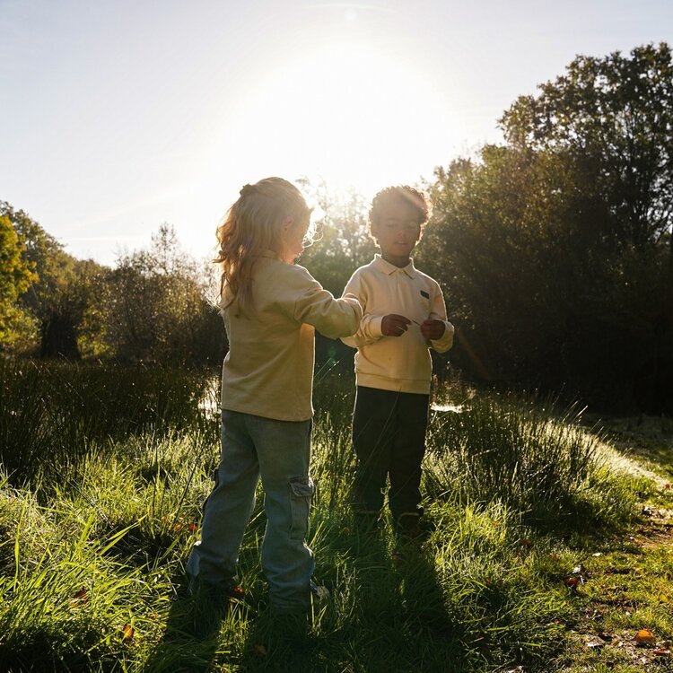 Koko Noko Jungen Sweatshirt mit Polokragen off-white | O56830-37