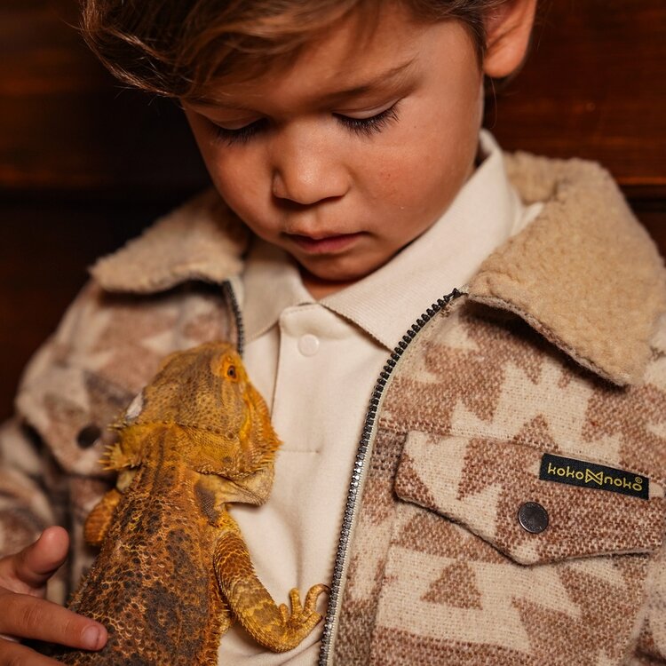 Koko Noko Jungen Sweatshirt mit Polokragen off-white | O56830-37