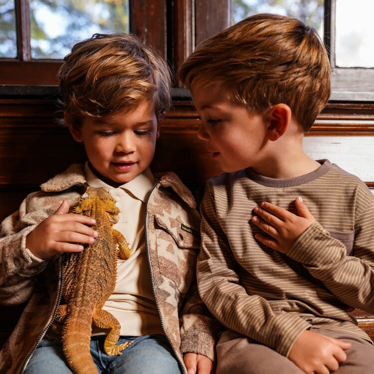 Koko Noko Jungen Sweatshirt mit Polokragen off-white | O56830-37