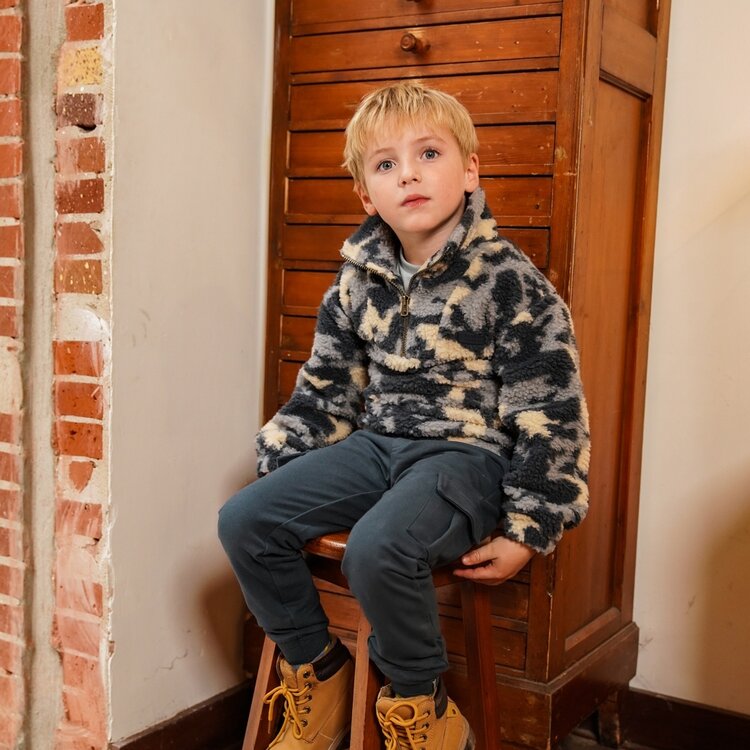 Koko Noko Jungen Cargo-Jogginghose stahlblau | O56832-37