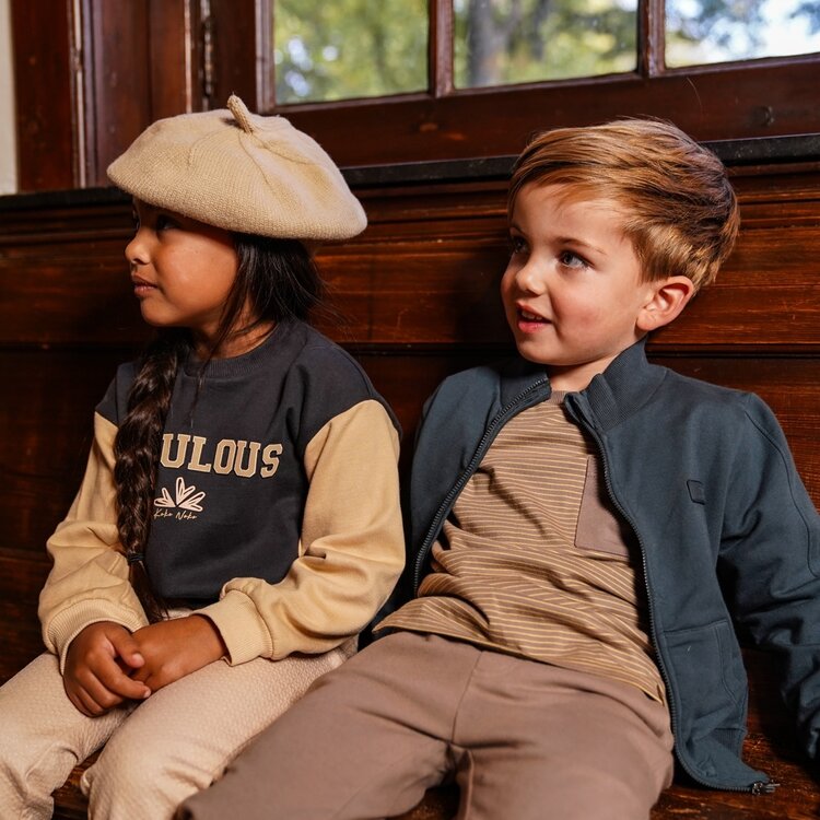 Koko Noko Jungen Strickjacke mit Reißverschluss stahlblau | O56834-37