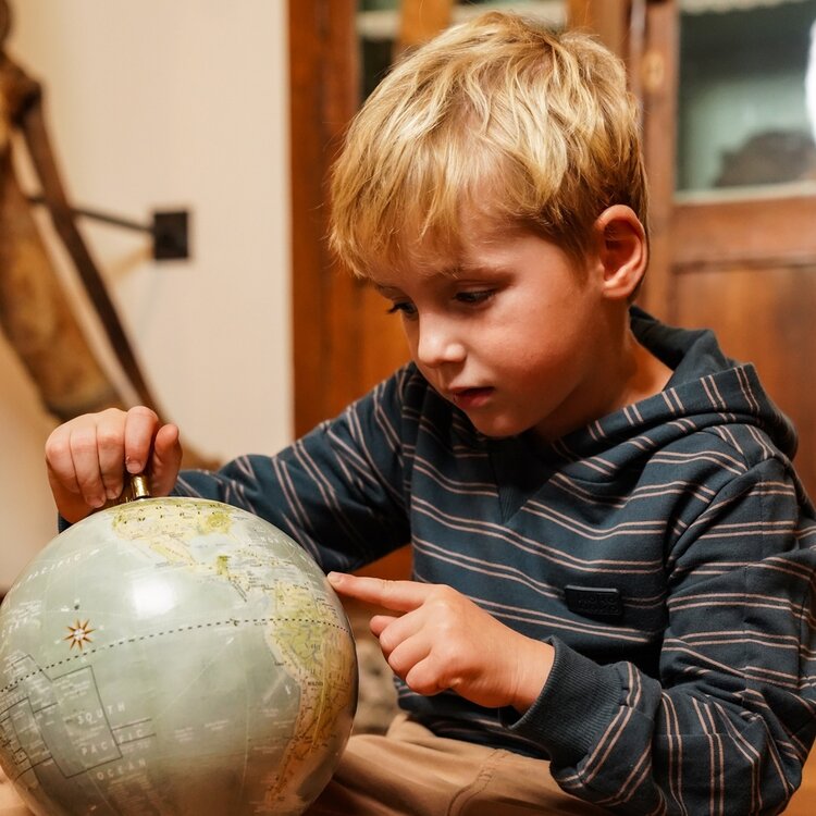 Koko Noko Jungen Hoodie Stahlblau gestreift Kapuze | O56842-37