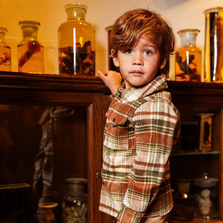 Koko Noko boys‘ blouse green checked | O56876-37